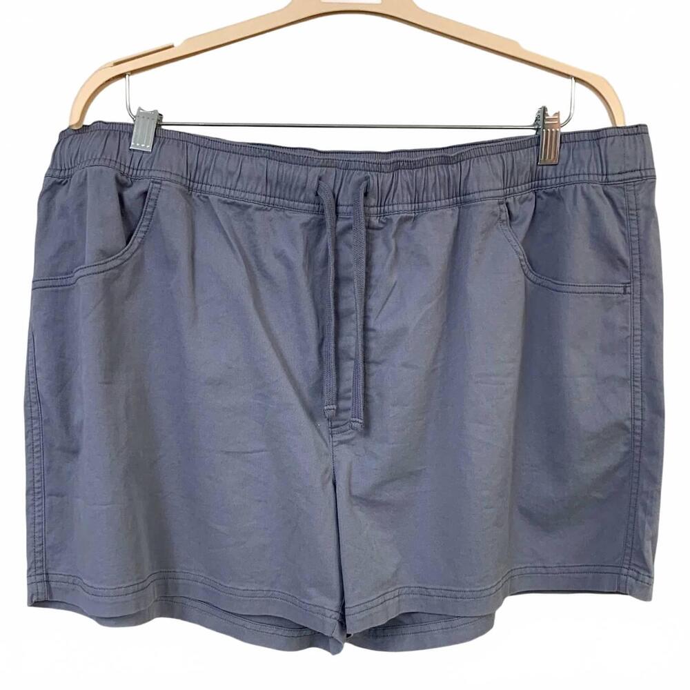 NEW EDDIE BAUER women's softened legend wash relaxed shorts - plus in purple haz